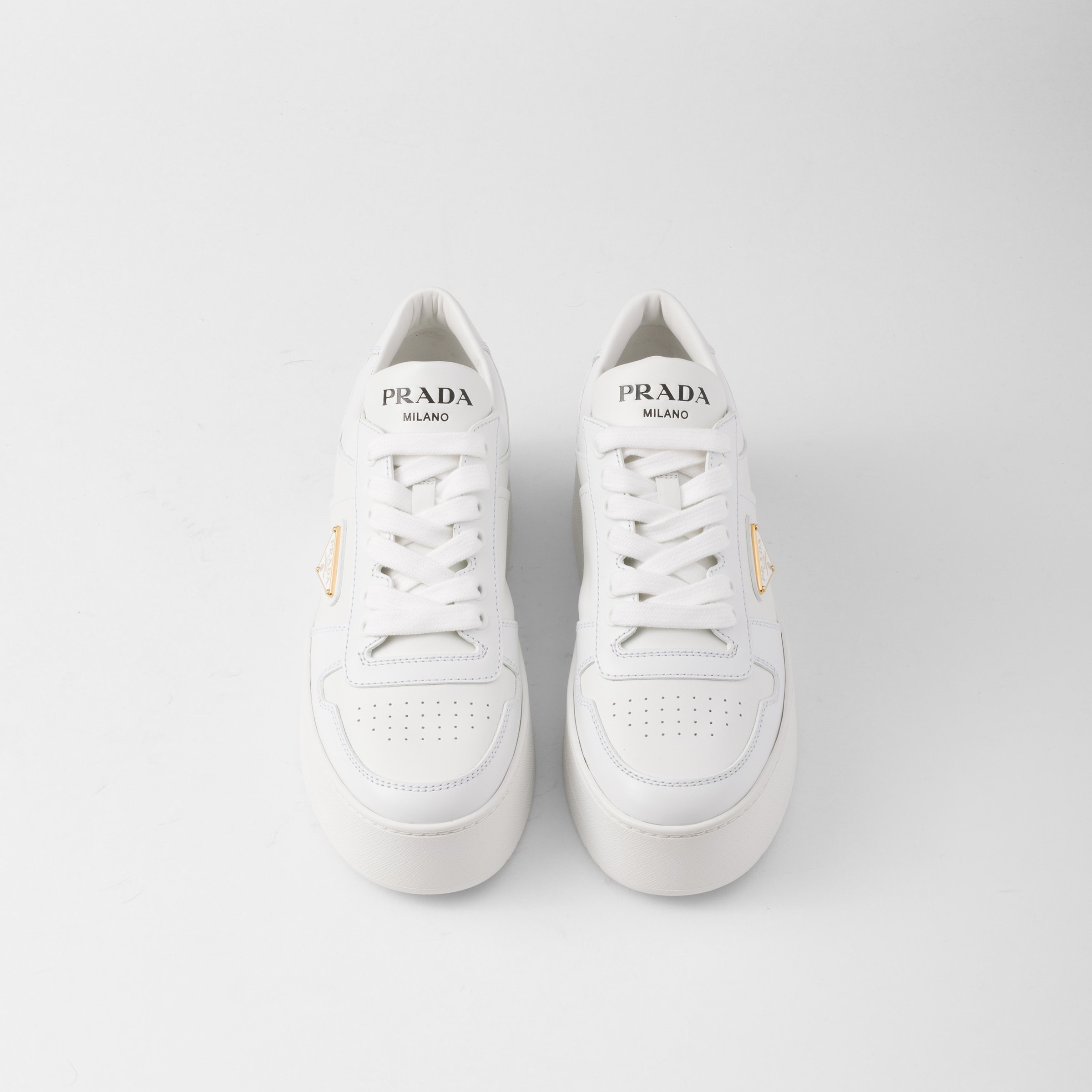 DOWNTOWN BOLD LEATHER SNEAKERS, WHITE