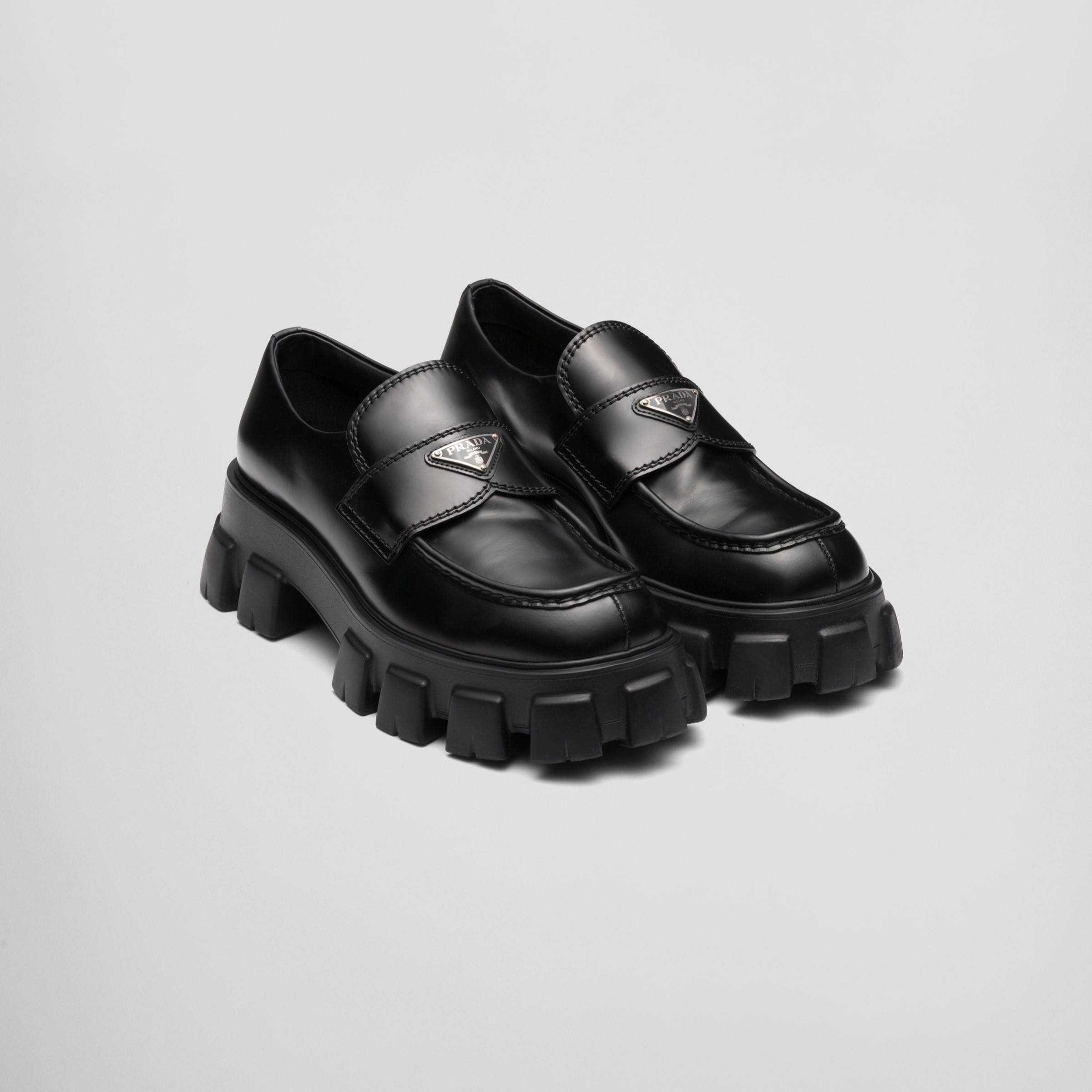 MONOLITH BRUSHED LEATHER LOAFERS