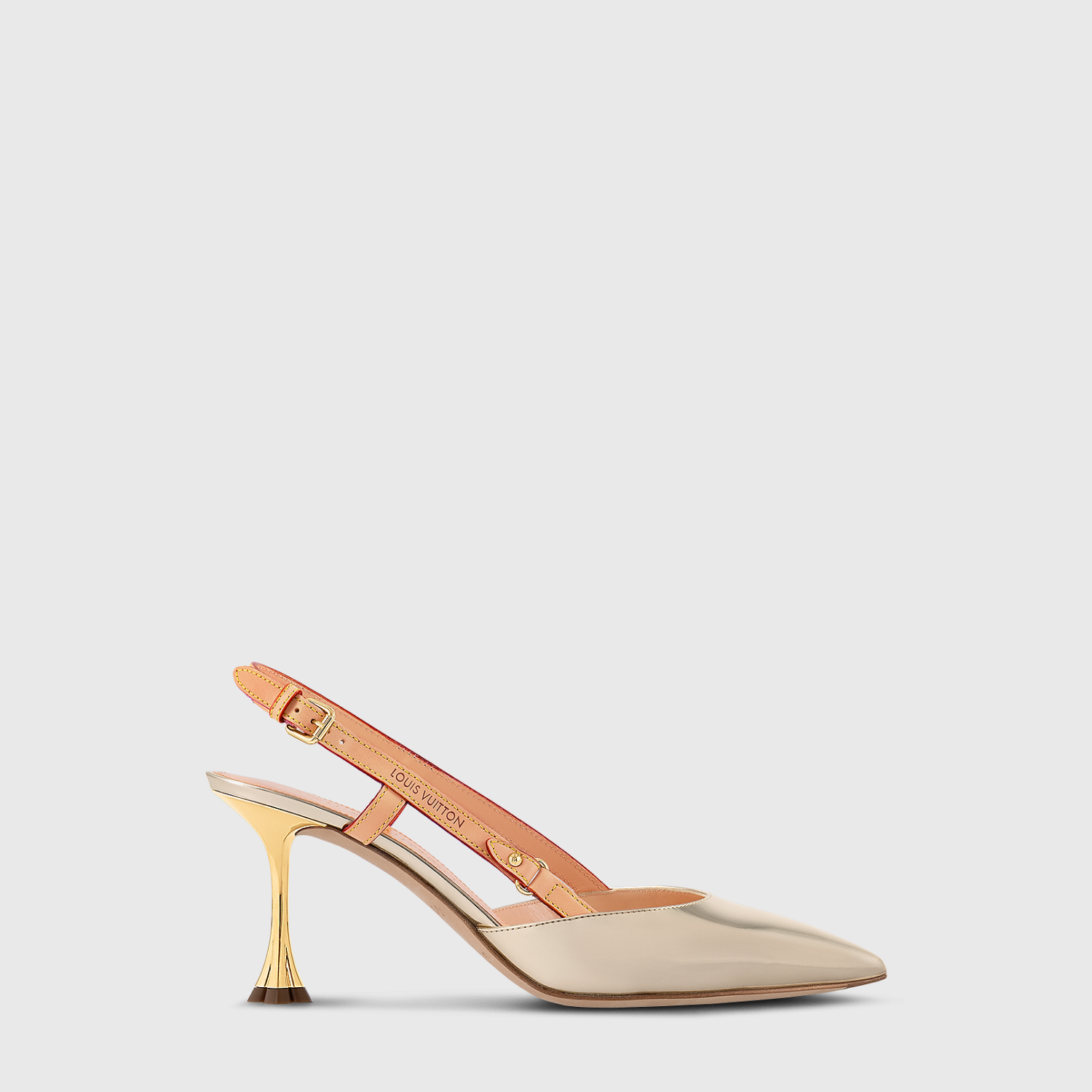 BLOSSOM SLINGBACK PUMP, GOLD