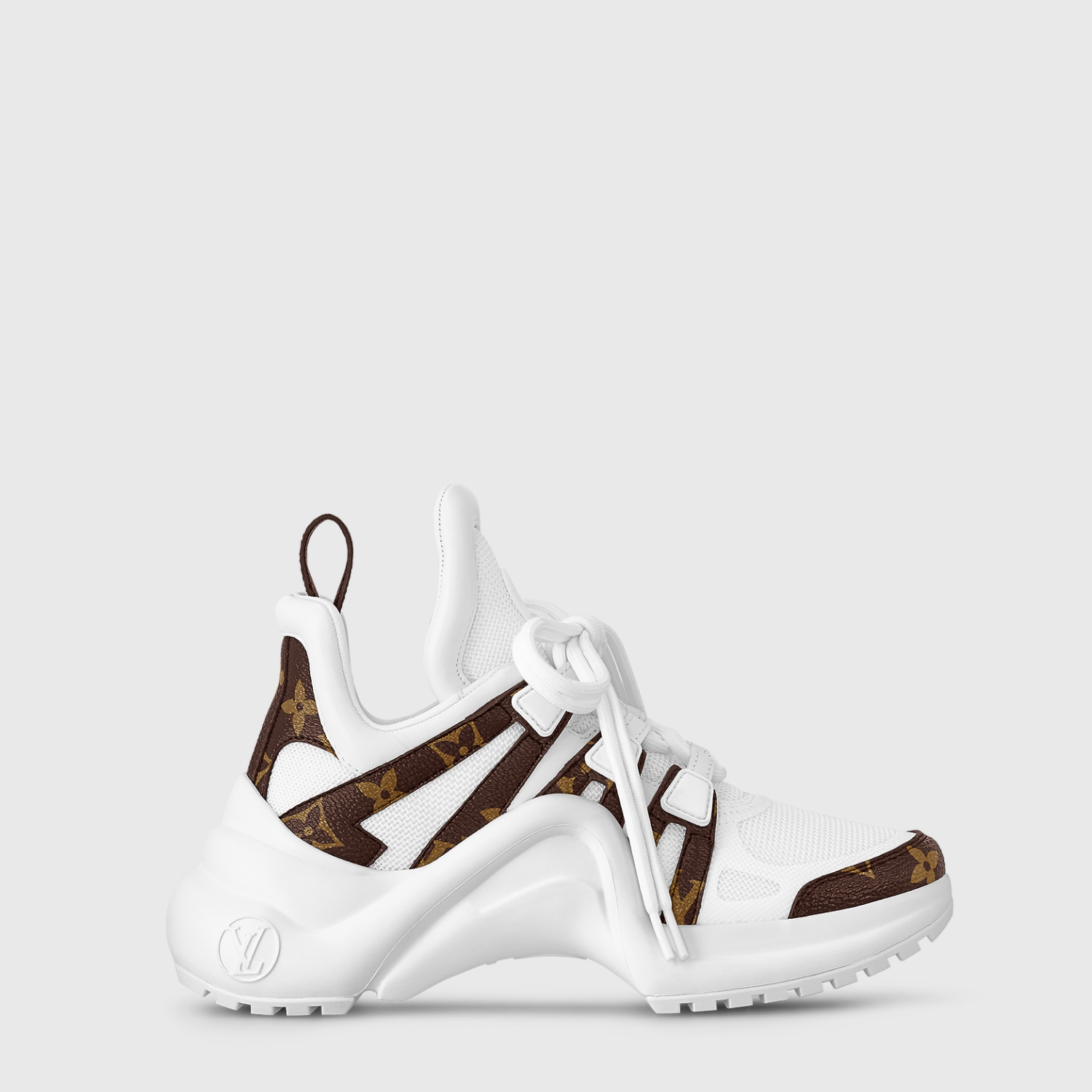 LV ARCHLIGHT SNEAKER, WHITE/ BROWN