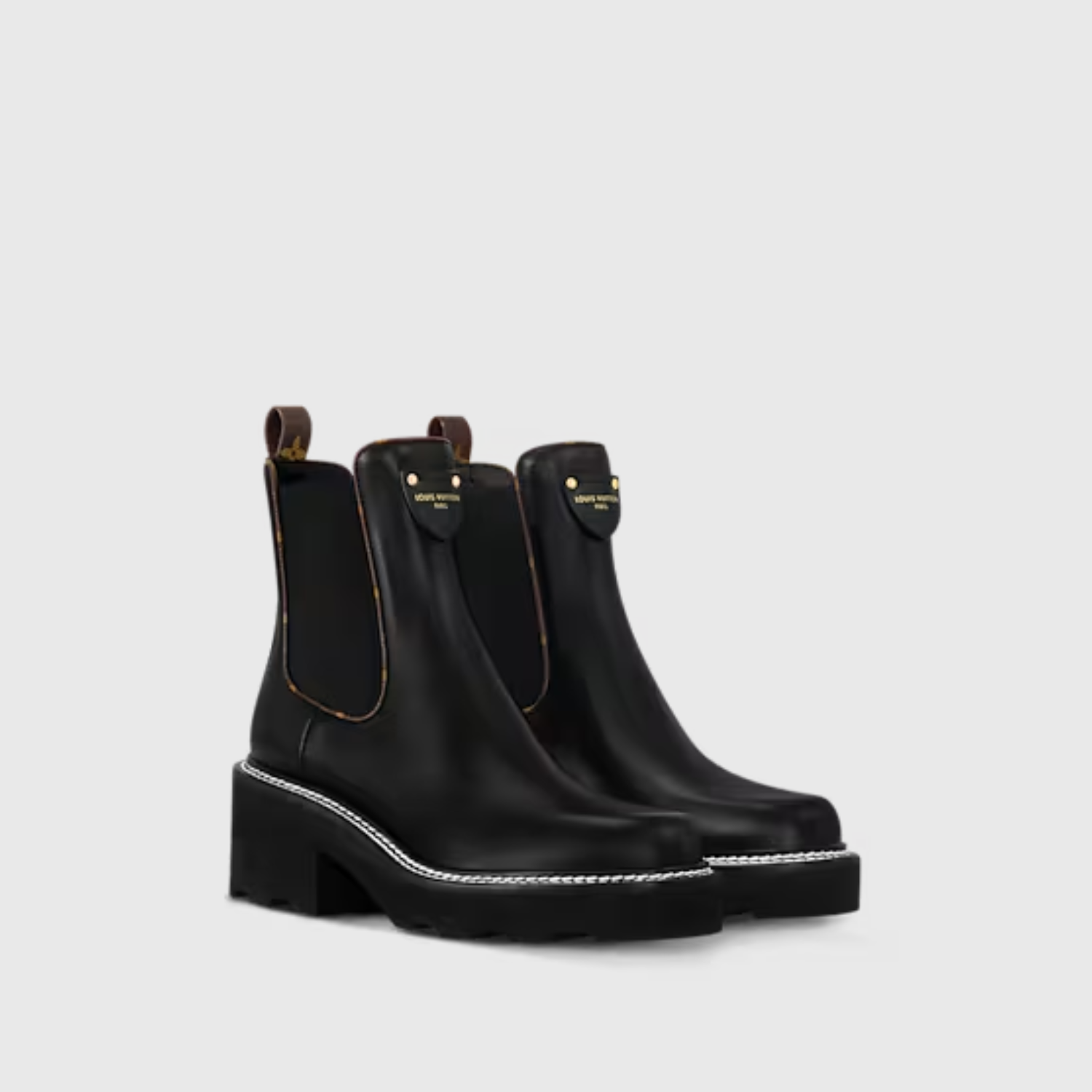 LV BEAUBOURG ANKLE BOOT, BLACK