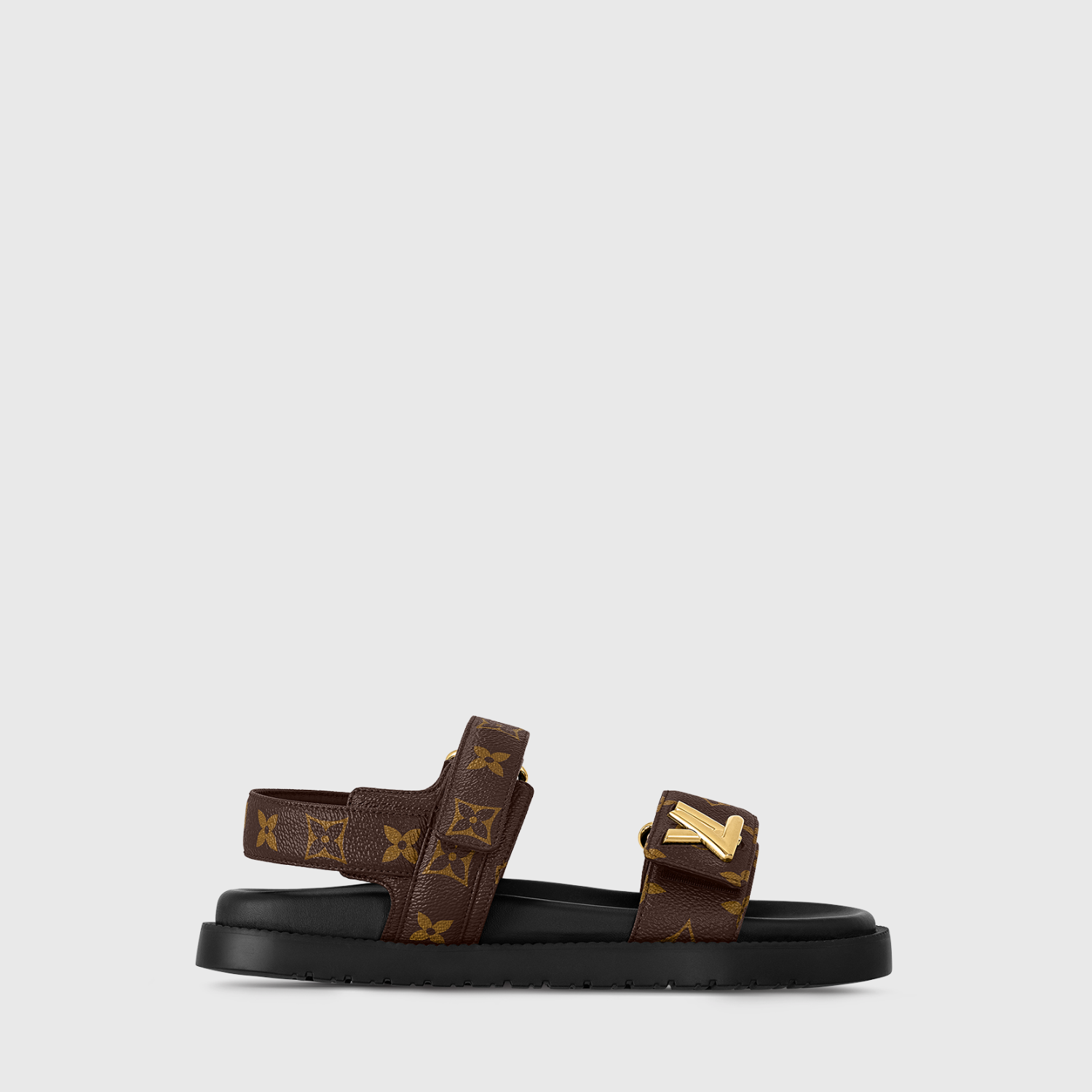 LV SUNSET FLAT COMFORT SANDAL, CACAO BROWN