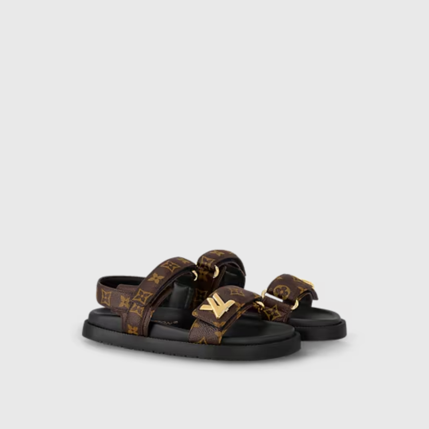 LV SUNSET FLAT COMFORT SANDAL, CACAO BROWN