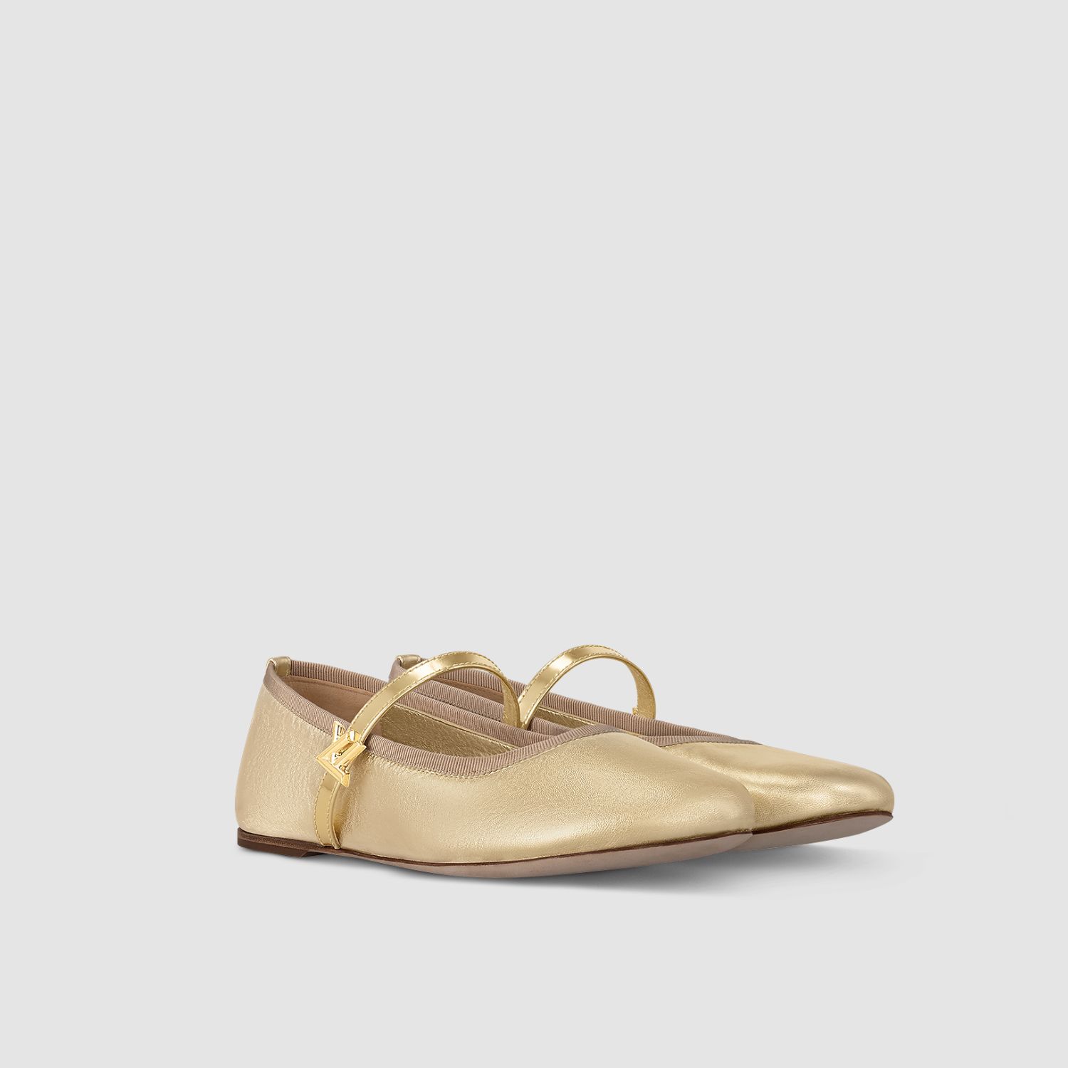 ROMY FLAT BALLERINA, GOLD