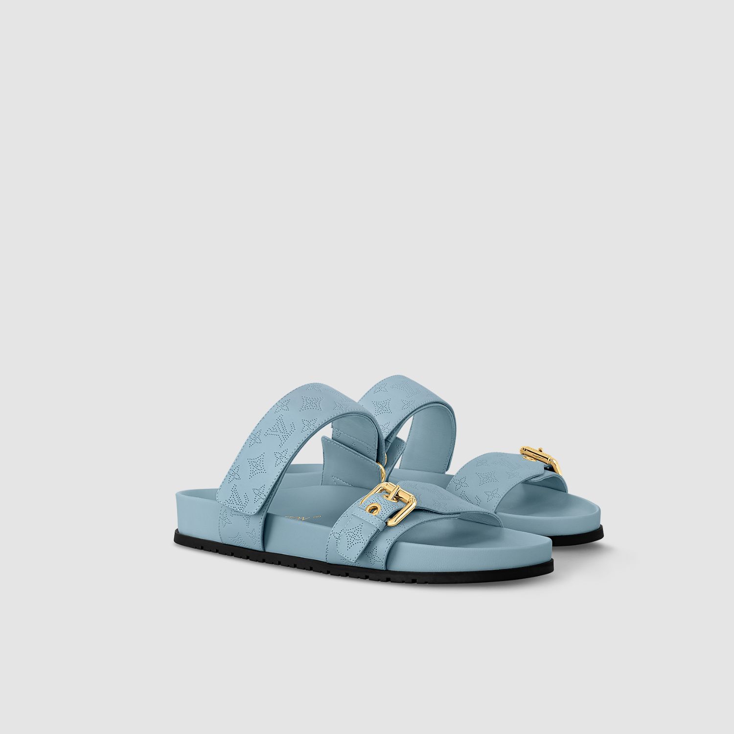 BOM DIA FLAT COMFORT MULE, LIGHT BLUE