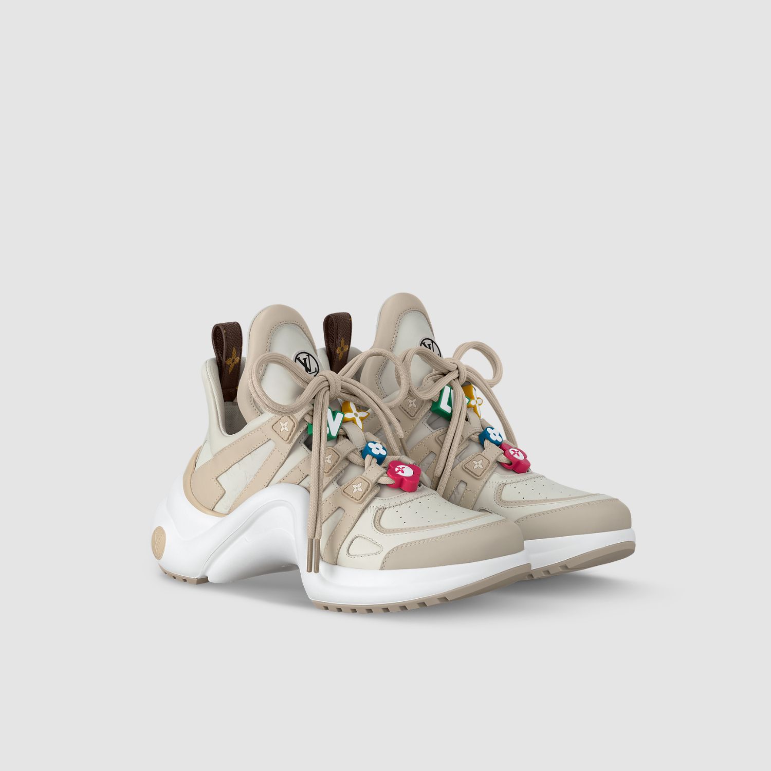 LV ARCHLIGHT SNEAKER, WHITE / BEIGE