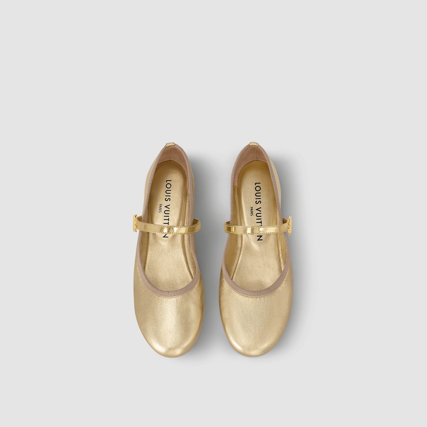 ROMY FLAT BALLERINA, GOLD