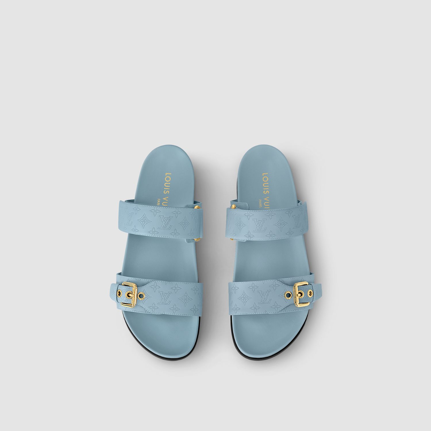 BOM DIA FLAT COMFORT MULE, LIGHT BLUE